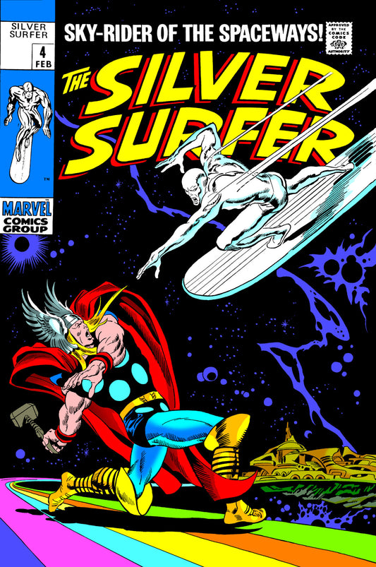 SILVER SURFER OMNIBUS VOL. 1 JOHN BUSCEMA THOR COVER [NEW PRINTING 2, DM ONLY]  - Release Date:  5/13/25