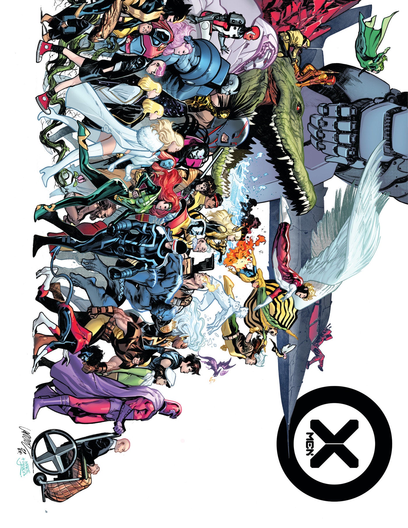 FALL OF THE HOUSE OF X/RISE OF THE POWERS OF X OMNIBUS PEPE LARRAZ COVER [DM ONLY]  - Release Date:  8/5/25