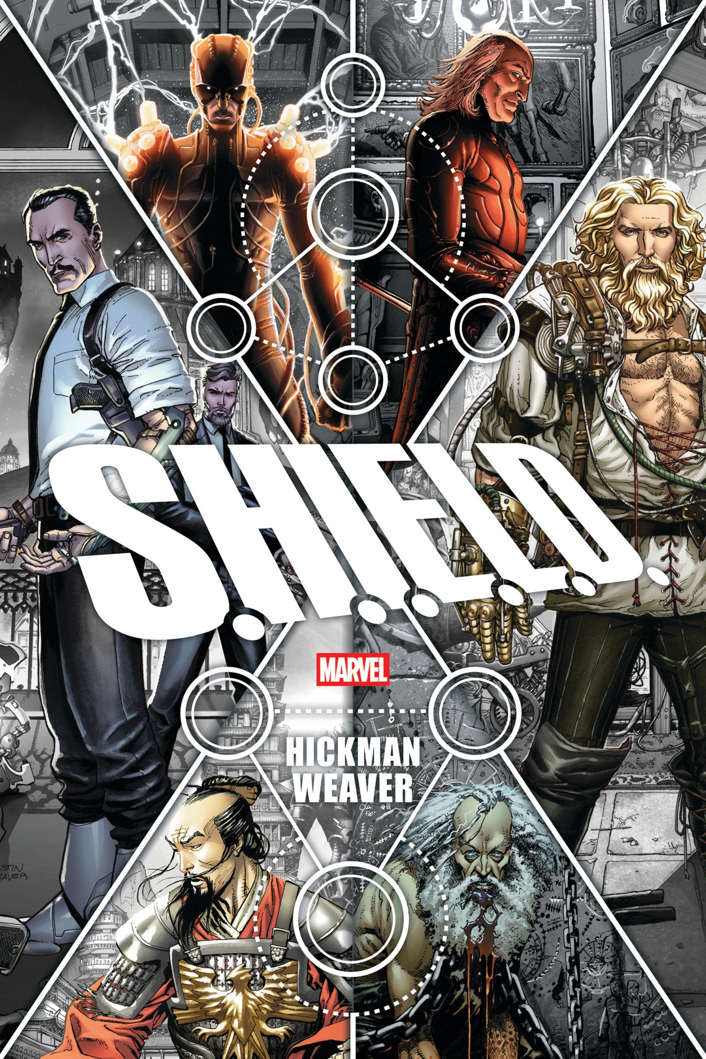 S.H.I.E.L.D. By Hickman & Weaver Omnibus Dustin Weaver Cover [DM Only]  - Release Date:  10/21/25