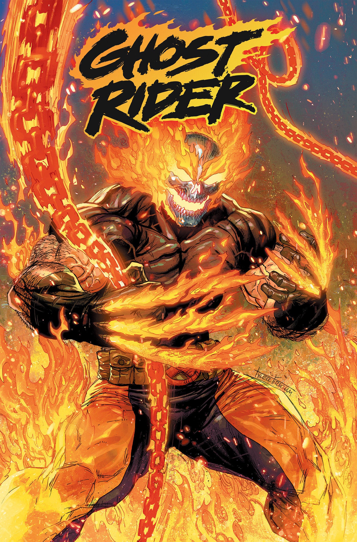 Ghost Rider By Benjamin Percy Omnibus Ryan Stegman Cover [DM Only] ISBN: 9781302966683 - FOC DATE: 5/3/26  - Release Date: 10/13/26