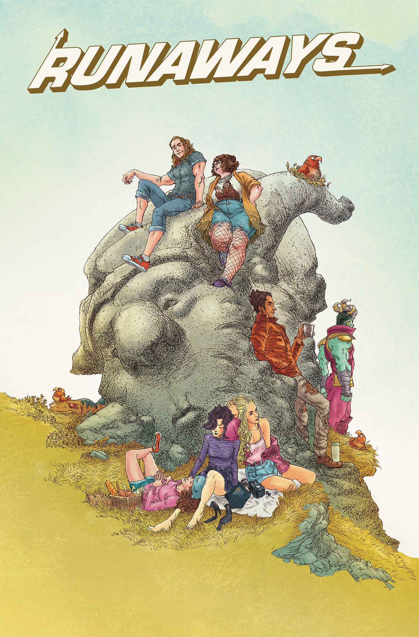 Runaways By Rainbow Rowell Omnibus Adrian Alphona Cover [DM Only] ISBN: 9781302966904 - FOC DATE: 8/2/26  - Release Date: 1/12/27