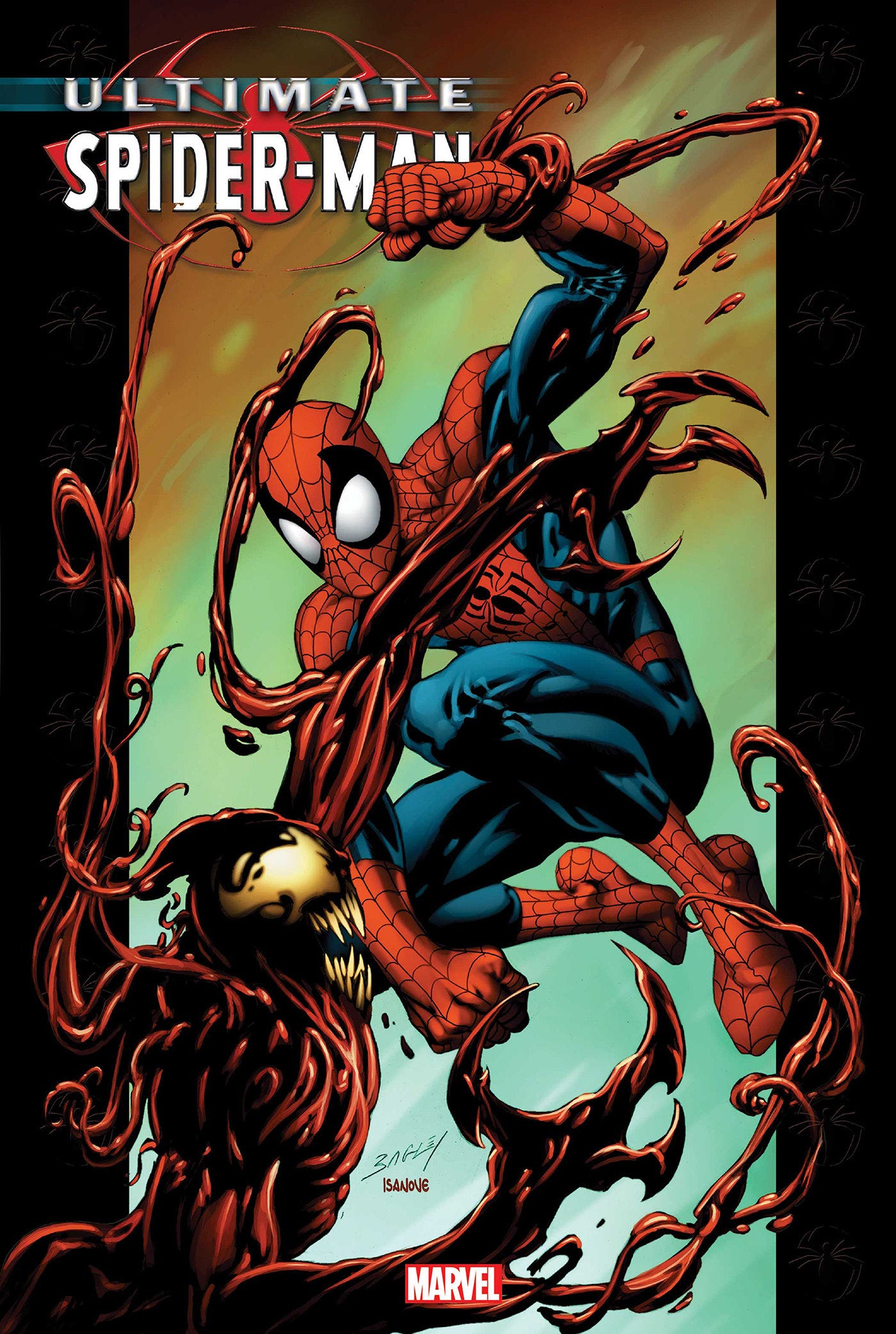 Ultimate Spider-Man Omnibus Vol. 2 Mark Bagley Carnage Cover [New Printing, DM Only] ISBN: 9781302970666 - FOC DATE: 6/21/26  - Release Date: 8/4/26
