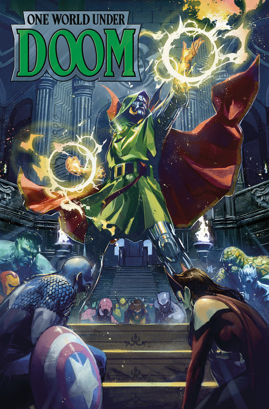 One World Under Doom Omnibus Ben Harvey Cover ISBN: 9781302972509 - FOC DATE: 9/27/26  - Release Date: 3/9/27