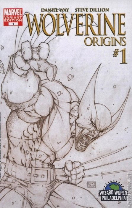Wolverine Origins #1 Wizard World Philadelphia Michael Turner Black and White Sketch Variant (2006) - CONDITION: NM- - IN STOCK