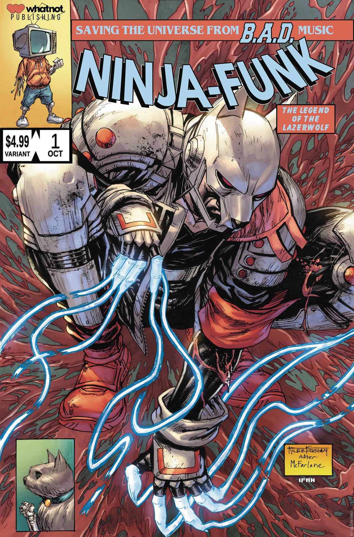 Ninja-Funk #1 Tyler Kirkham What Not signed by JPG (John-Paul George Ringo Paras) with COA (2022) - CONDITION: NM- - IN STOCK