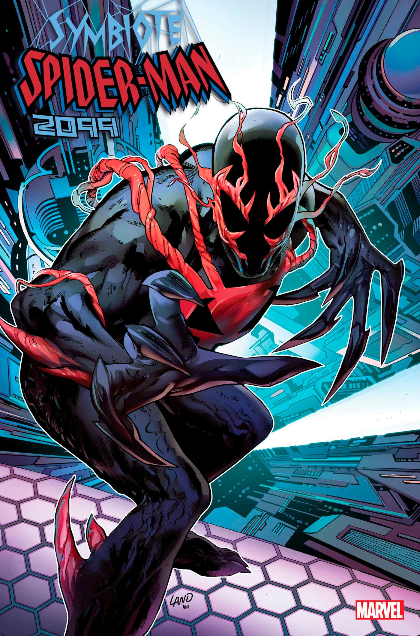 SYMBIOTE SPIDER-MAN 2099 #1 GREG LAND VARIANT - Release Date:  3/13/24