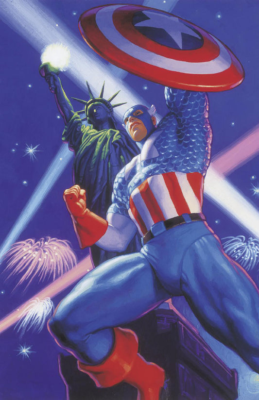 1:50 CAPTAIN AMERICA #8 GREG AND TIM HILDEBRANDT CAPTAIN AMERICA MARVEL MASTERPIECES III VIRGIN VARIANT - Release Date:  04/03/2024