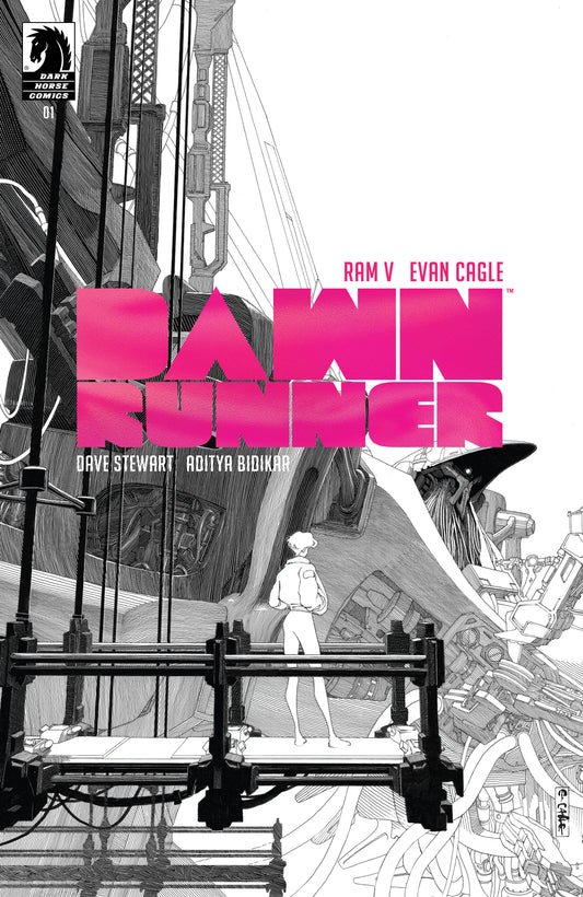 1:25 Variant - Dawnrunner #1 (CVR D) (1:25) (Foil) (black & white) (Evan Cagle) - Release Date:  3/20/24