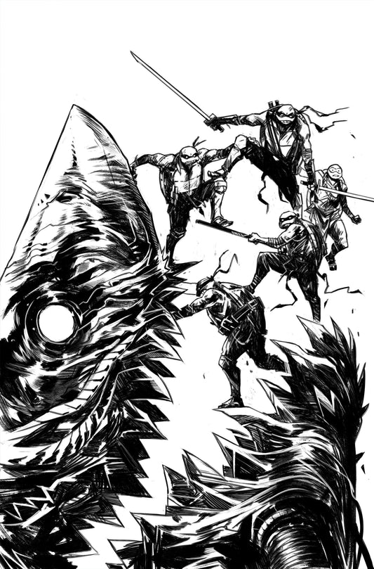 1:25 Variant - Teenage Mutant Ninja Turtles #149 Variant RI (25) (Wijngaard B&W Full Art) - Release Date:  3/13/24