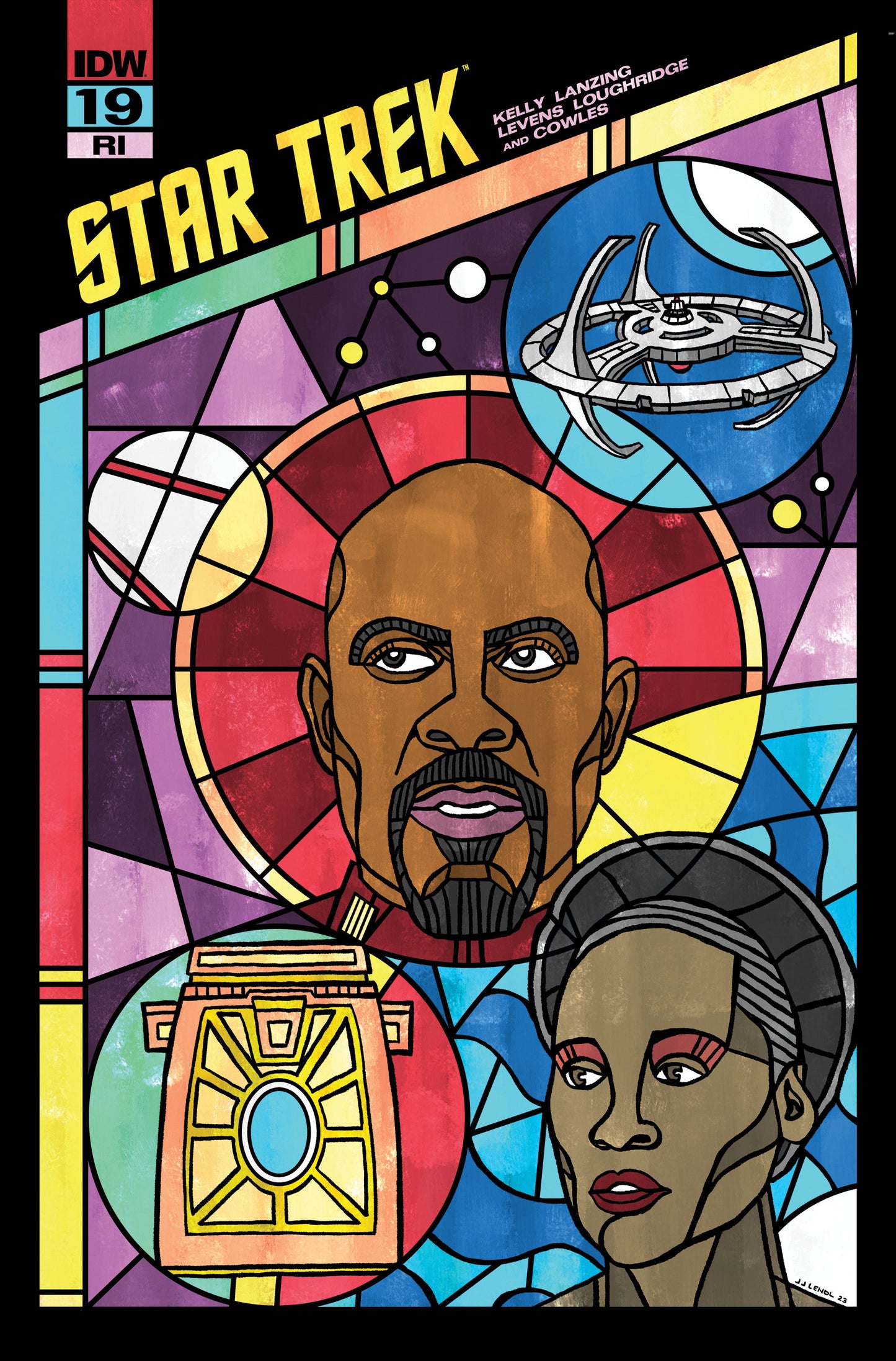 1:10 Star Trek #19 Variant RI (Lendl Connecting Stained Glass Variant) - Release Date:  04/17/2024